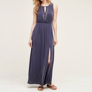 Moulinette Soeurs Women’s Sanna Sleeveless‎ Maxi Dress Keyhole Purple Size Small